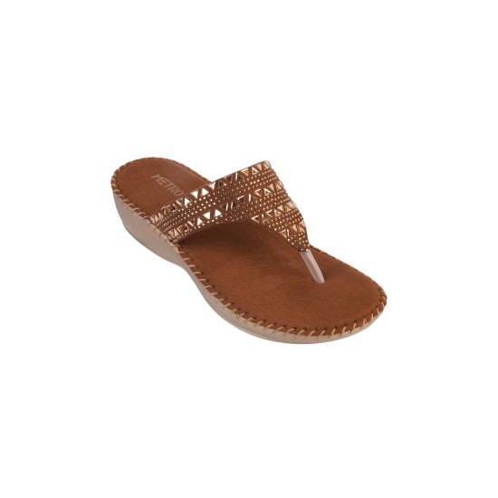 Women Antique-Gold Casual Slip Ons