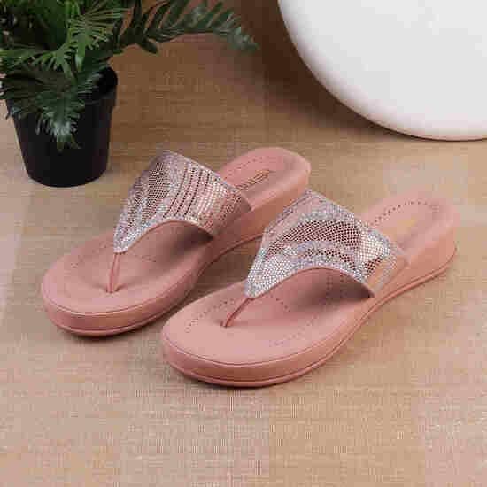 Women Peach Casual Sandals