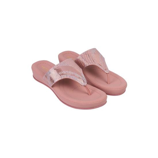 Women Peach Casual Slippers