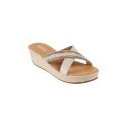Women Beige Casual Slip Ons