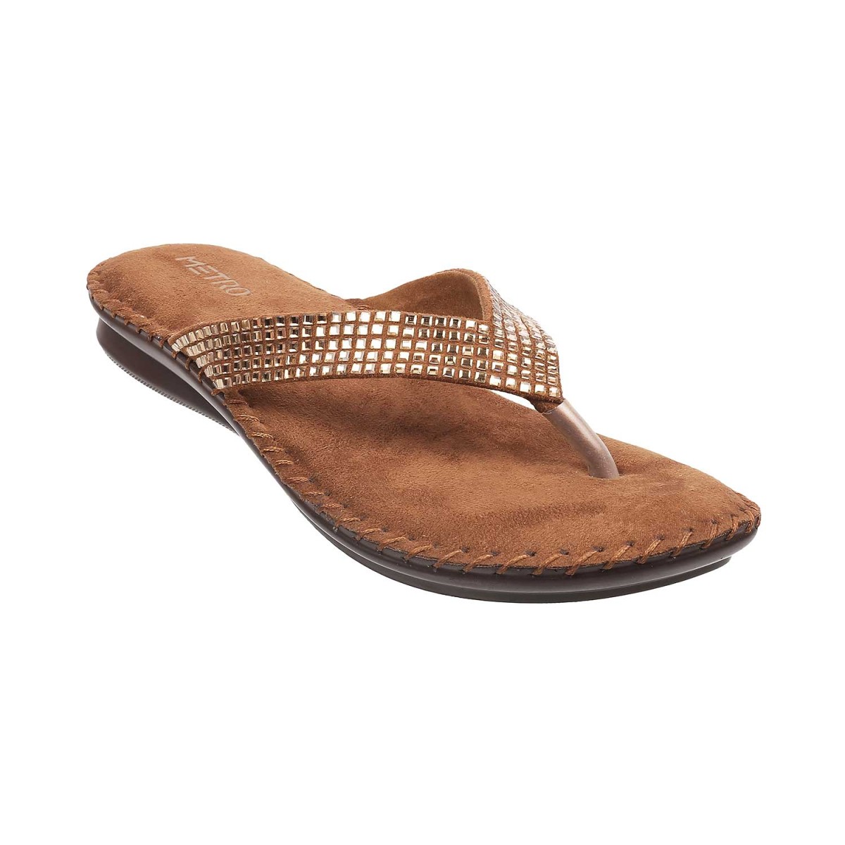 Buy Metro Antique-Gold Casual Slippers 