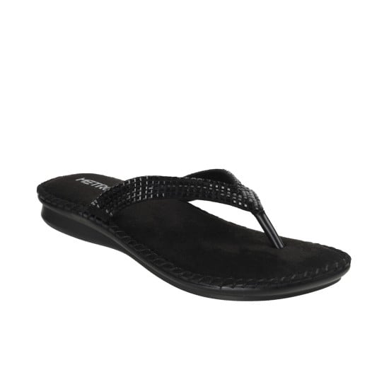 Women Black Casual Slippers