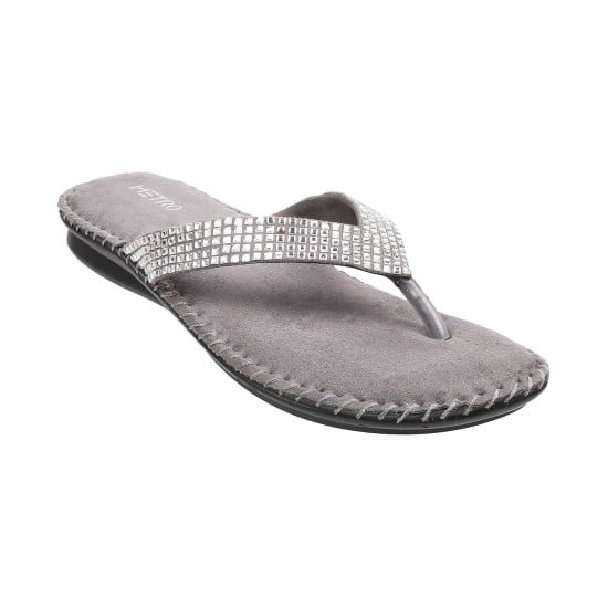 Women Grey Casual Slippers