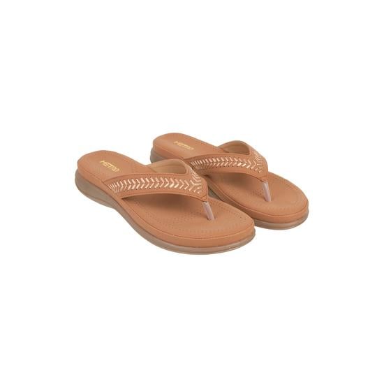 Women Tan Casual Slippers