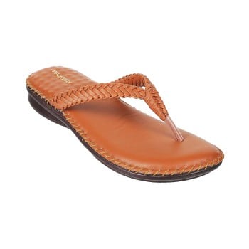 Walkway Women Tan Casual Slippers(SKU: 44-1721-23-41)