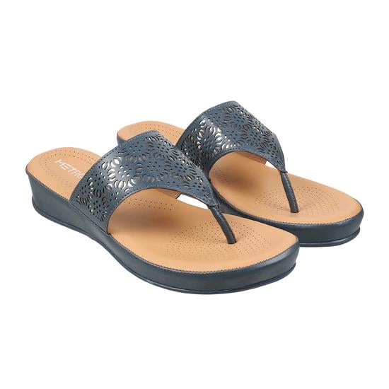 Women Blue Casual Slippers