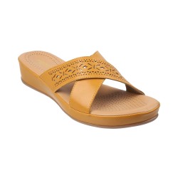 Women Yellow Casual Slippers