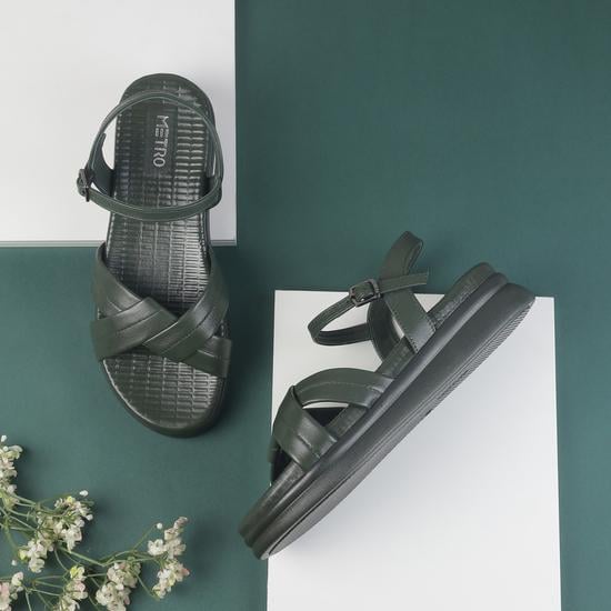 Women Green Casual Sandals