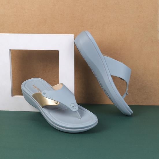 Women Blue Casual Slippers
