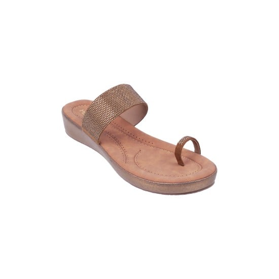 Women Antic-gold Casual Slip Ons