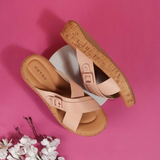 Women Pink Casual Slip Ons