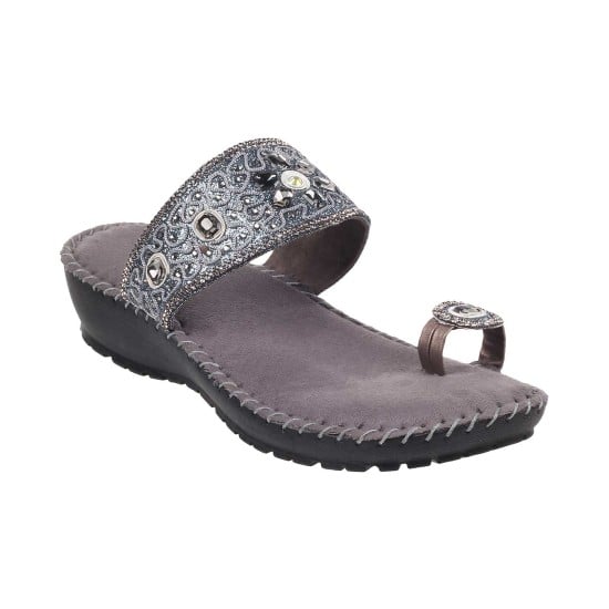 Women Grey Casual Slip Ons