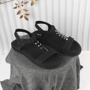 Walkway Women Black Casual Sandals(SKU: 44-188-11-39)
