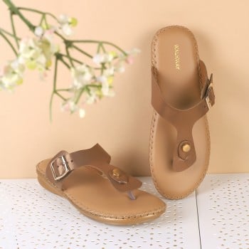 Walkway Women Bronze Casual Slippers(SKU: 44-189-46-37)
