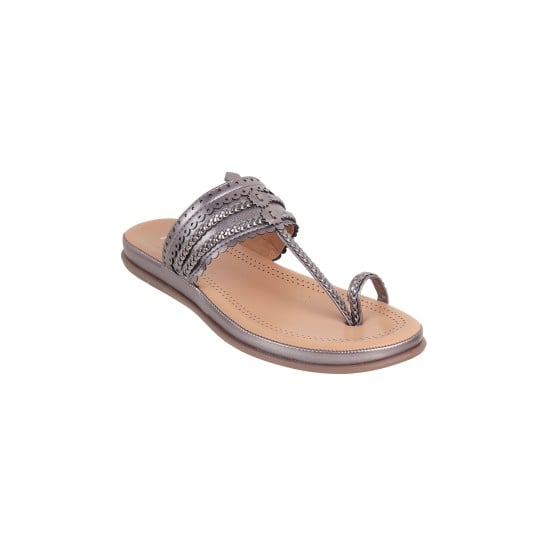 Women Gun-metal Casual Slippers