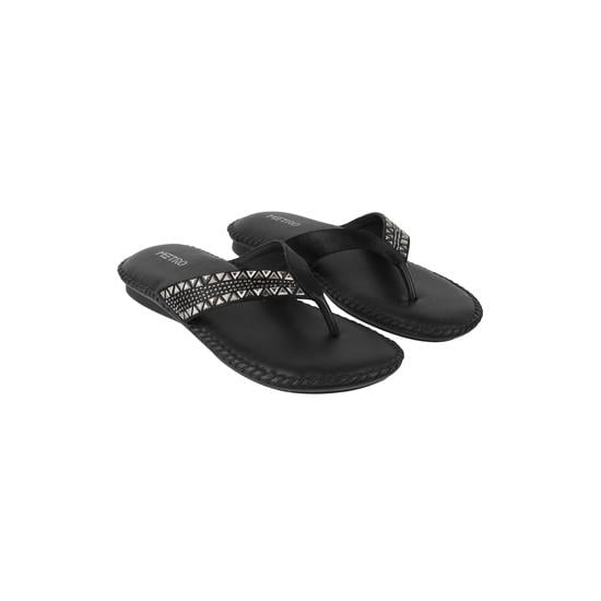 Women Black Casual Slippers