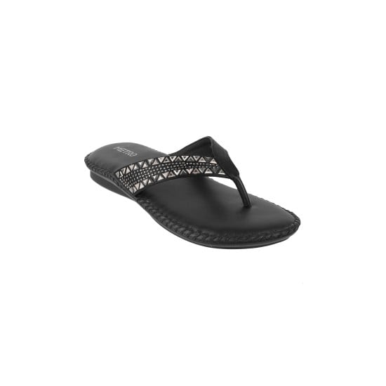 Women Black Casual Slippers
