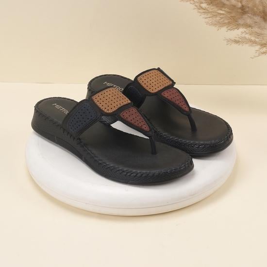 Women Black Casual Slippers