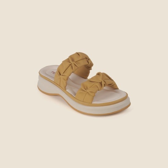 Women Yellow Casual Slip Ons