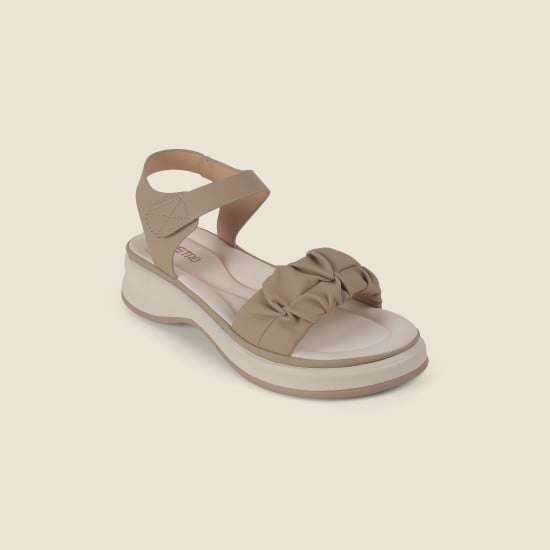 Women Beige Casual Sandals
