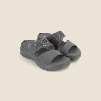 Metro Women Grey Casual Slip Ons(SKU: 44-223-14-36)