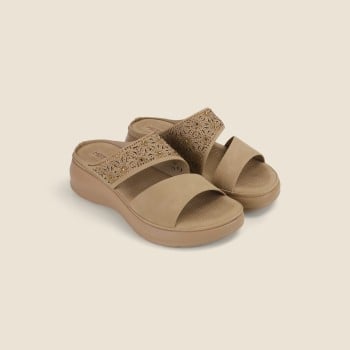 Metro Women Beige Casual Slip Ons(SKU: 44-223-20-36)