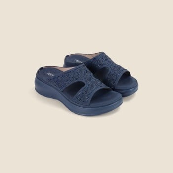 Metro Women Blue Casual Slip Ons(SKU: 44-224-45-36)