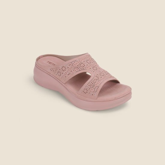 Women Pink Casual Slip Ons