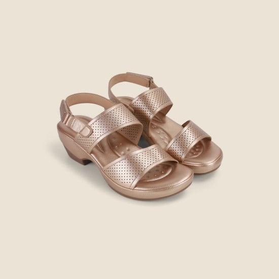 Women Rose-Gold Casual Sandals