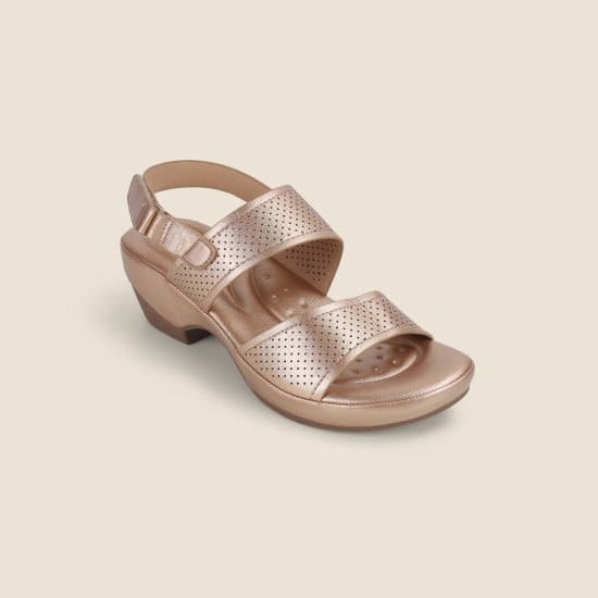Women Rose-Gold Casual Sandals