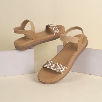 Walkway Women Beige-red Casual Slippers(SKU: 44-236-89-38)