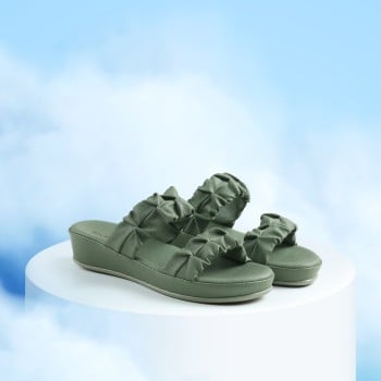 Walkway Women Green Casual Slip Ons(SKU: 44-238-21-37)