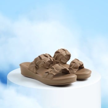 Walkway Women Beige-red Casual Slip Ons(SKU: 44-238-89-38)