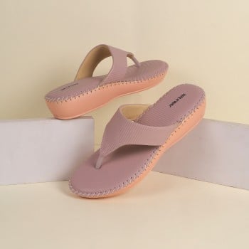 Walkway Women Peach Casual Slip Ons(SKU: 44-239-80-39)