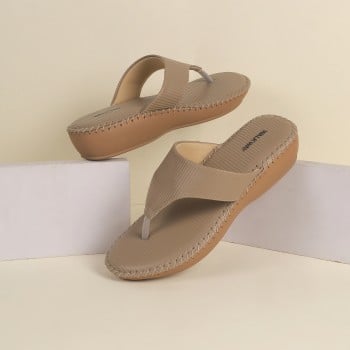 Walkway Women Beige-red Casual Slip Ons(SKU: 44-239-89-37)