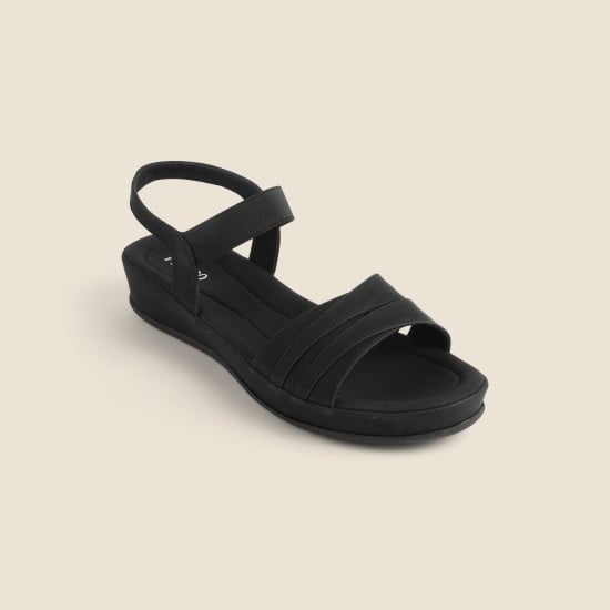 Women Black Casual Sandals