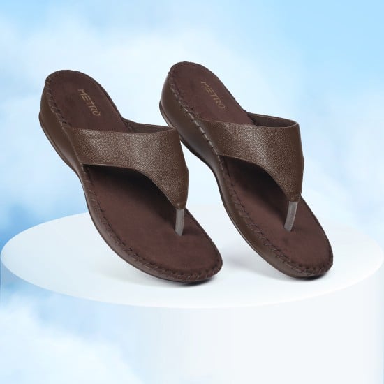 Women Brown Casual Slippers