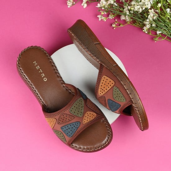 Women Brown Casual Slip Ons