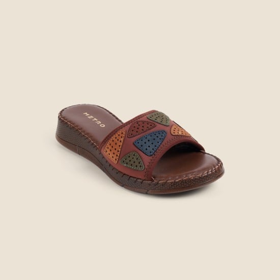 Women Brown Casual Slip Ons
