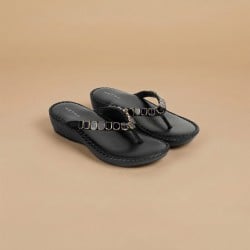 Women Black Casual Slippers