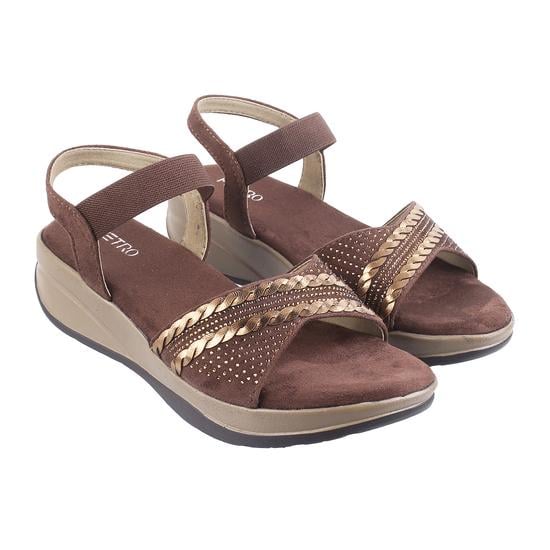 Women Brown Casual Sandals