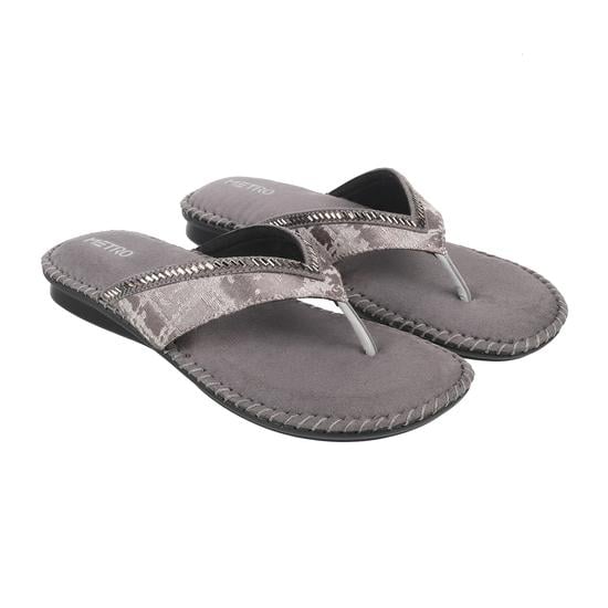 Women Grey Casual Slippers