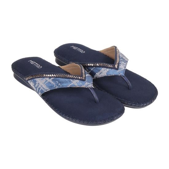 Women Blue Casual Slippers