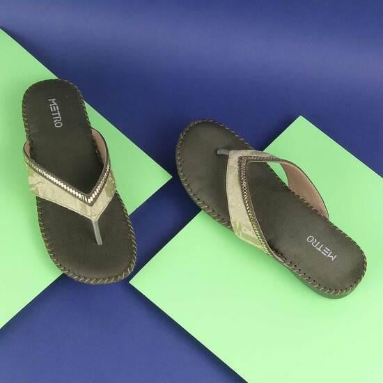 Women Green Casual Slippers