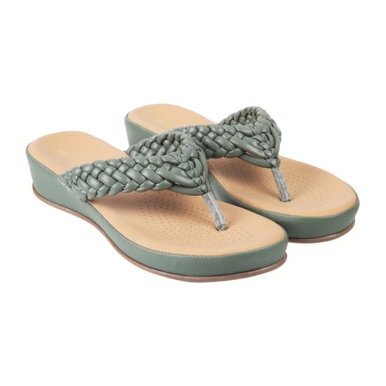 Women Green Casual Sandals