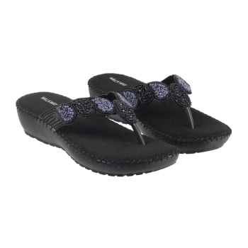 Walkway Women Black Casual Slippers(SKU: 44-46-11-37)