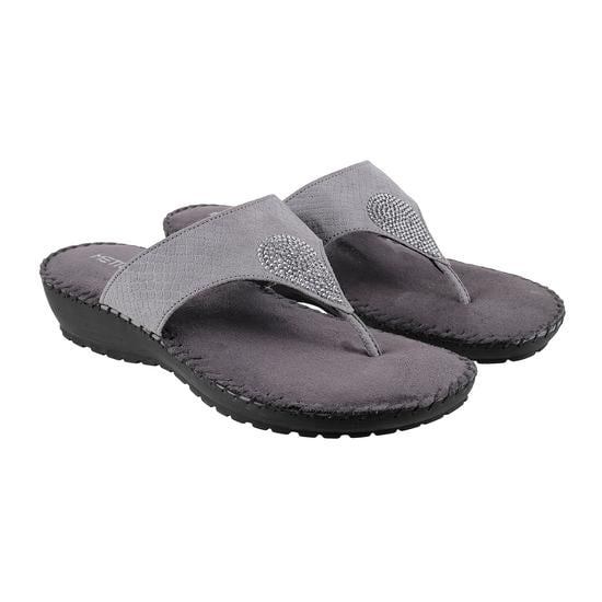 Women Grey Casual Slippers