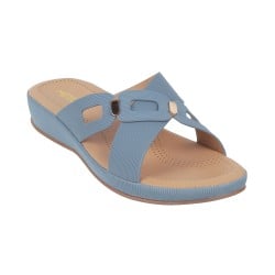 Women Blue Casual Slippers