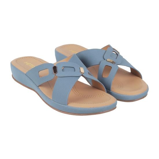 Women Blue Casual Slippers