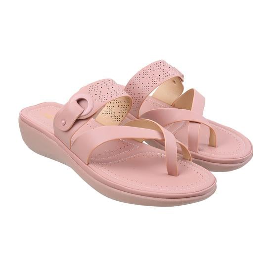 Women Peach Casual Slip Ons